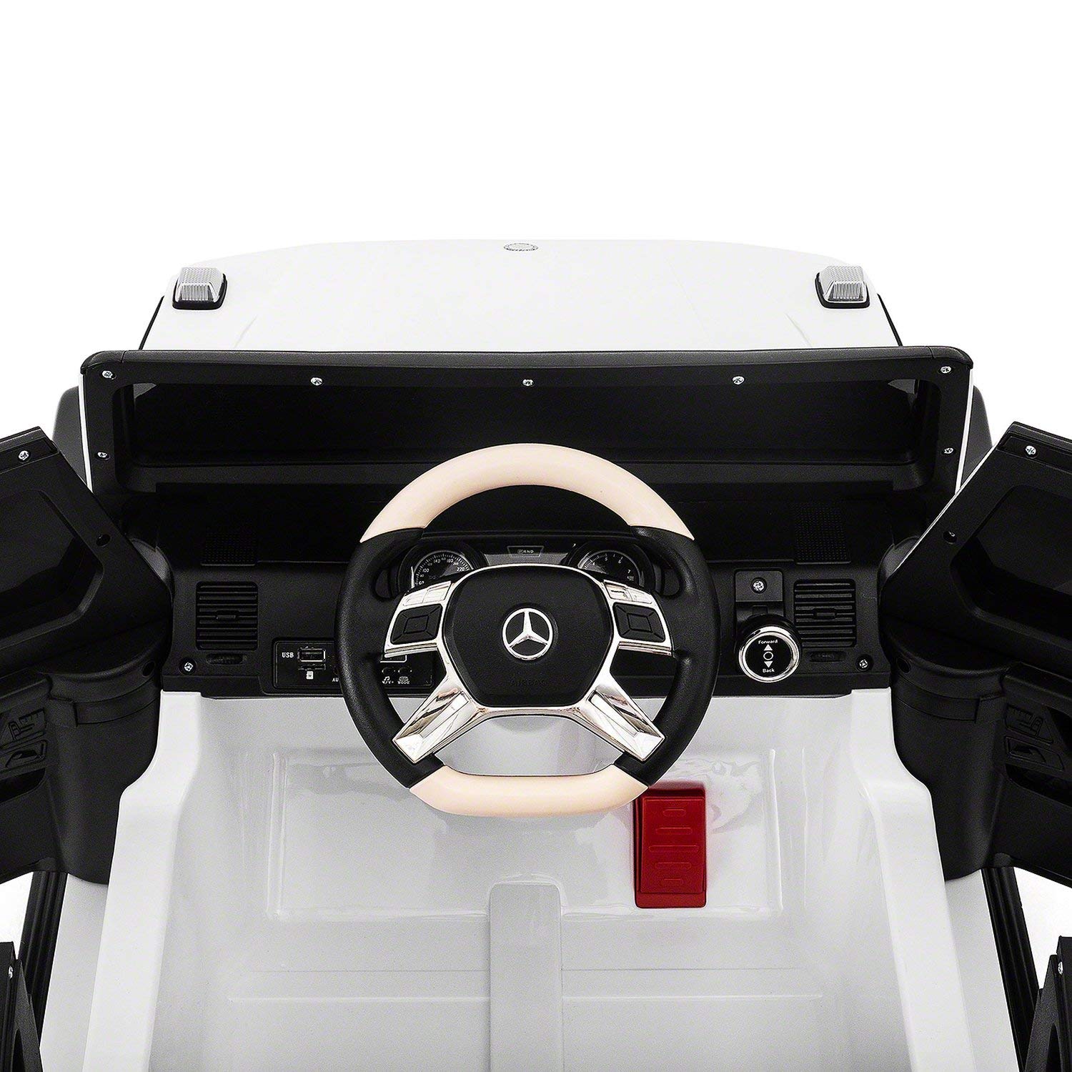 2021 Maybach Licensed 12V Battery Powered Ride-On Toy Car for Kids with MP3 Player, Parental Remote Control & Premium Leather Seat (White) - Perfect for Birthday Gifts, Outdoor Play & Pretend Driving Fun