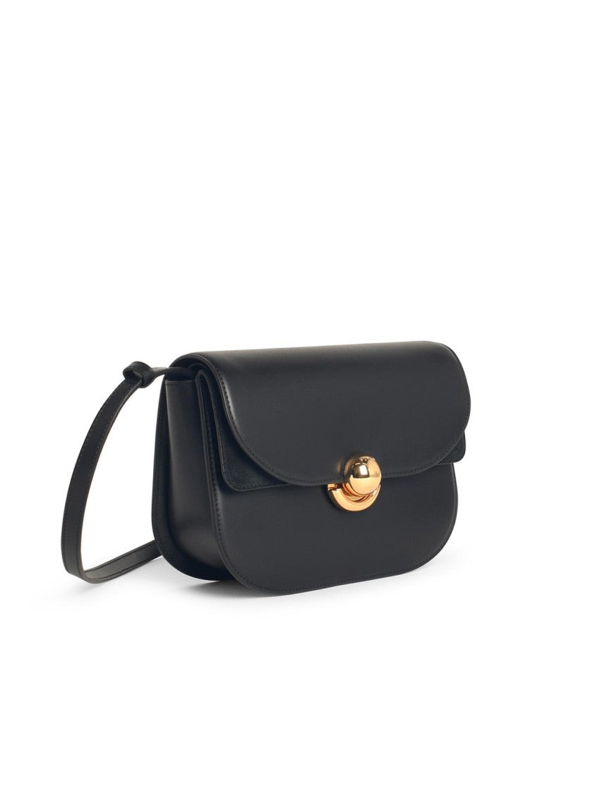 Stylish 'Sfera' Black Leather Crossbody Bag for Women - Fashionable Shoulder Purse for Everyday Use, Work, Travel & Date Nights