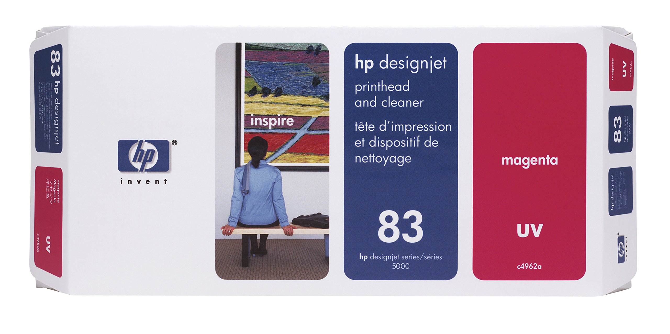 HP 83 Magenta UV DesignJet Printhead & Cleaner (C4962A) - Compatible with DesignJet 5500 & 5000 Series Large Format Printers | Replacement Part for High-Quality Printing | Ideal for CAD, Engineering Drawings & Graphic Design Projects