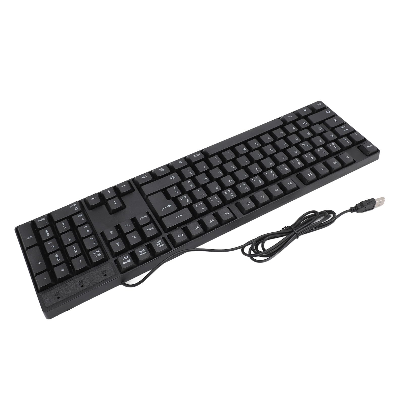 104-Key Ergonomic USB Gaming Keyboard - French AZERTY for Office & Laptop