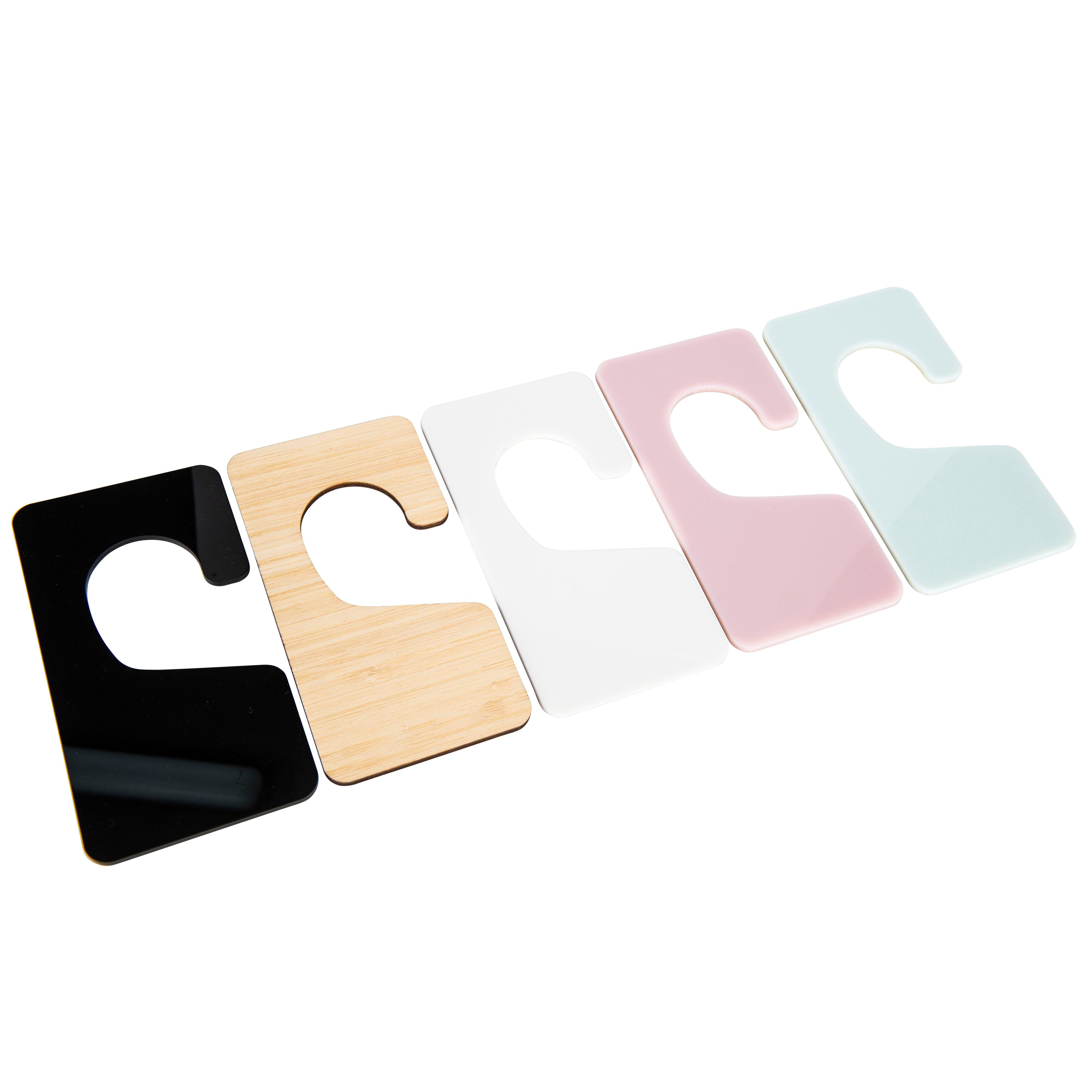 Premium Acrylic & Bamboo Wardrobe Organizers with Labels - Perfect for Closet, Drawer & Storage Organization