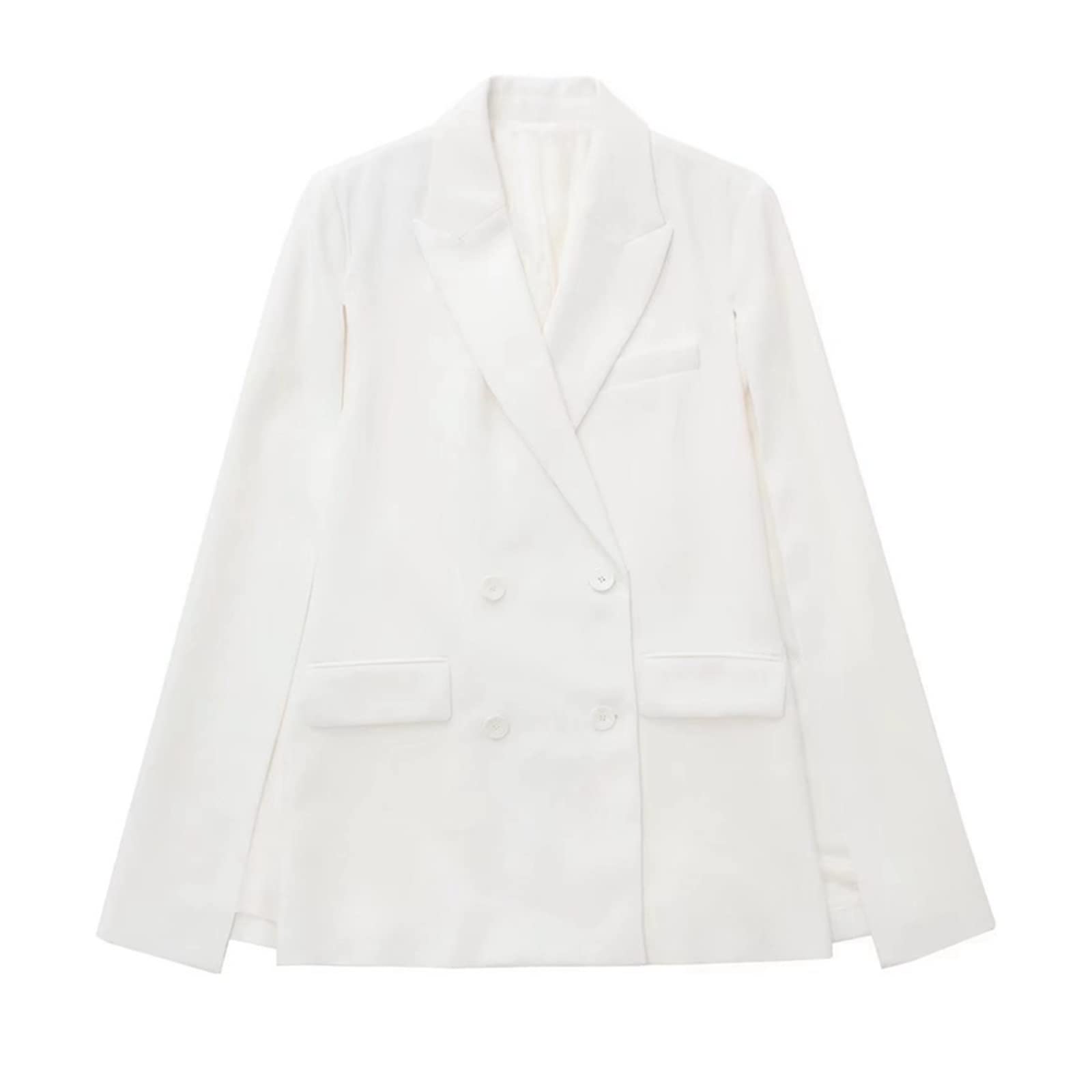 Stylish Skyue Women's Vintage Notched Collar Blazer with Pockets - Fashionable Casual Jacket for Office, Dating & Business Meetings