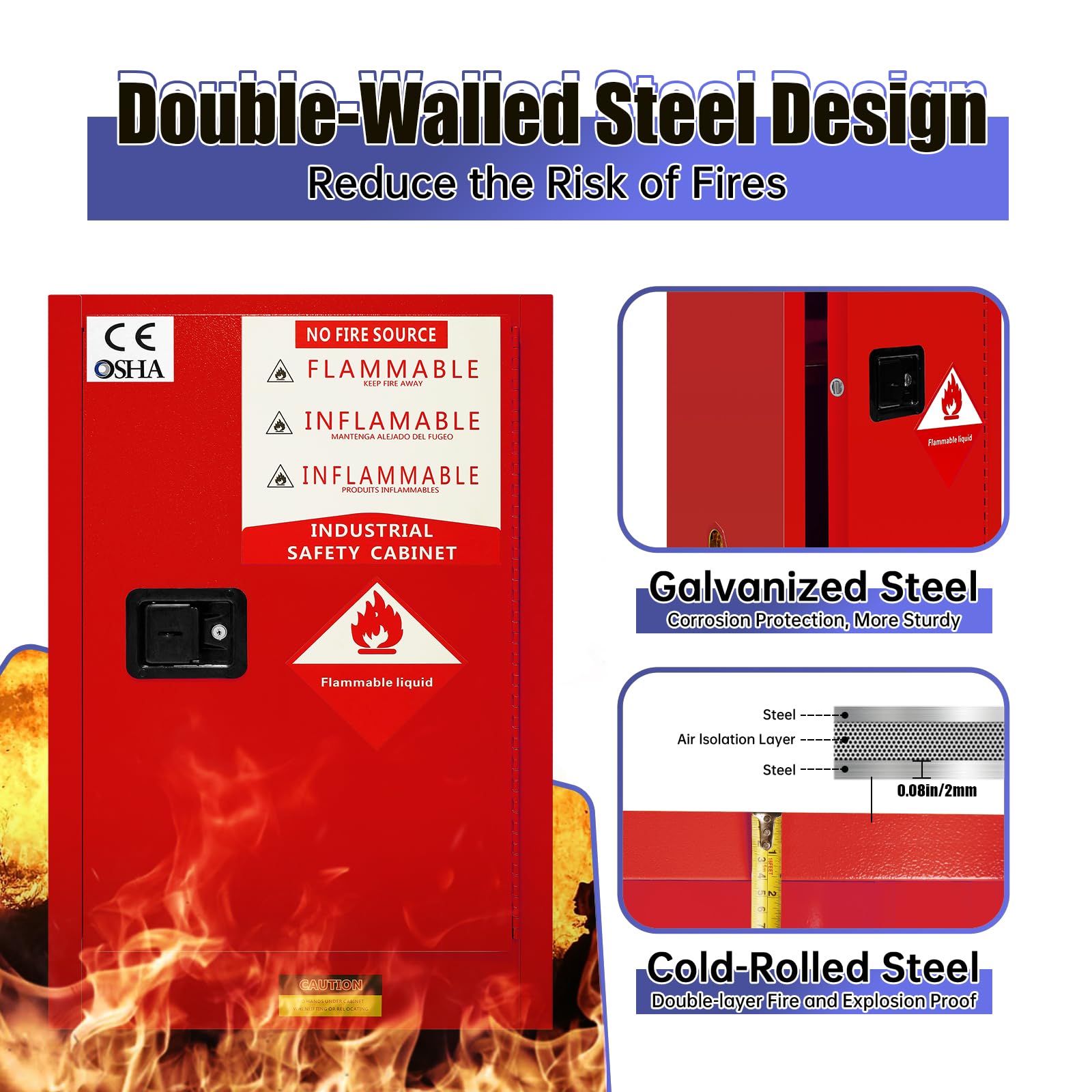 24 Gallon Flammable Safety Cabinet - 23