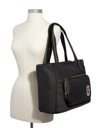 Coach Court Tote Bag for Women | Genuine Leather Handbag with Shoulder Strap | Perfect for Work, Travel & Everyday Use