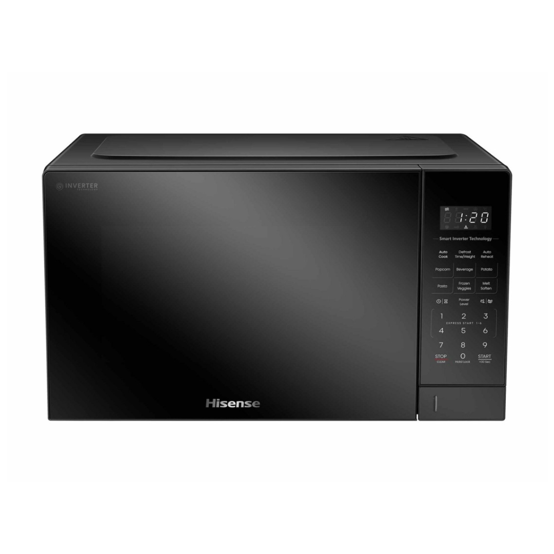 Hisense 34L 1100W Inverter Microwave Oven - Black Mirror Design (HMAS3411BMV) for Fast Cooking, Reheating & Defrosting in Modern Kitchens