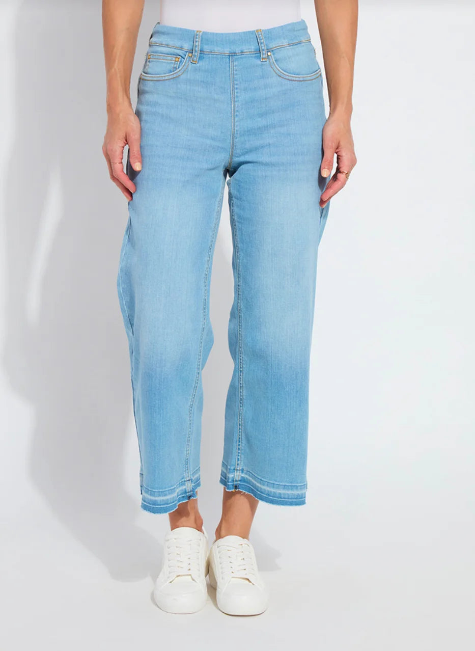 Frances Women's Wide Leg Crop Pants - High Waisted Casual Linen Trousers for Summer | Perfect for Beach, Travel & Everyday Wear