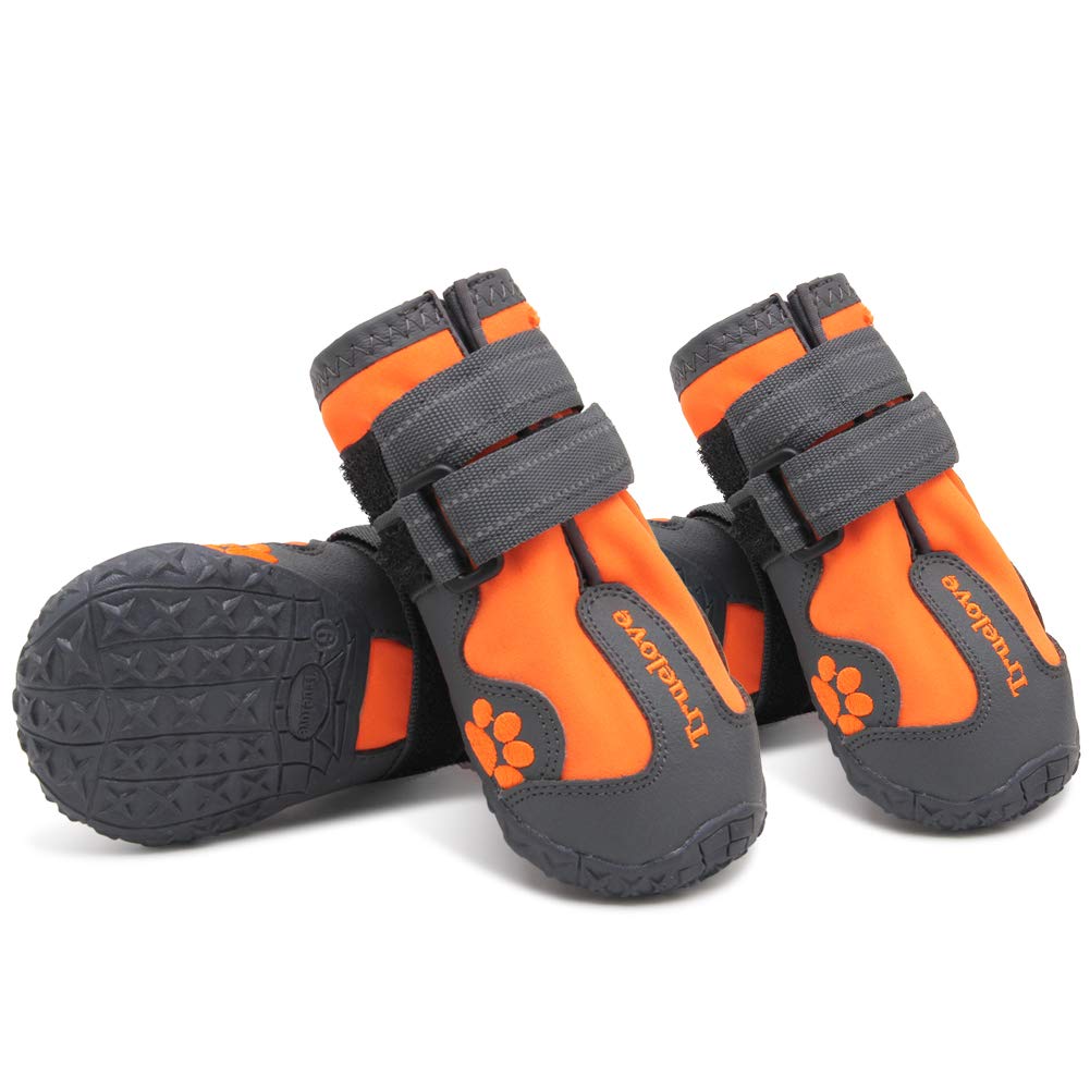 **MOKCCI Waterproof Dog Boots with Reflective Straps - Paw Protection for Small, Medium & Large Dogs - Ideal for Walking, Hiking & Winter Snow**