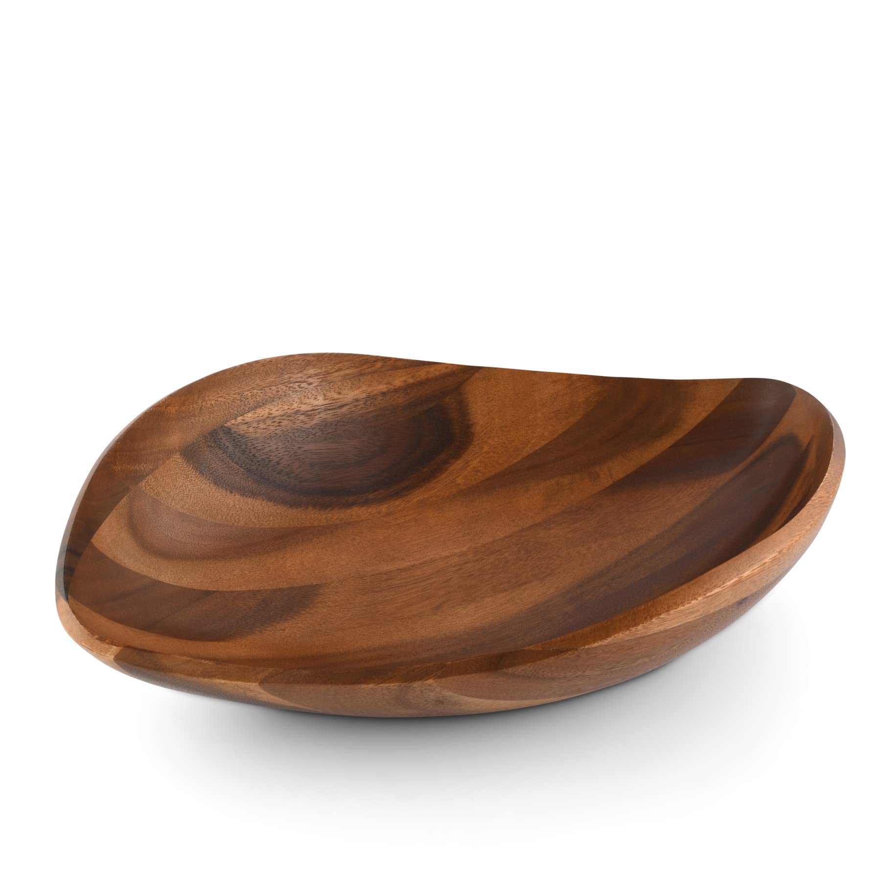 Premium Acacia Wood Salad Bowl - Handcrafted Fruit & Salad Serving Bowl - Natural Wooden Centerpiece for Dining & Entertaining - Perfect for Parties, Picnics, and Family Gatherings
