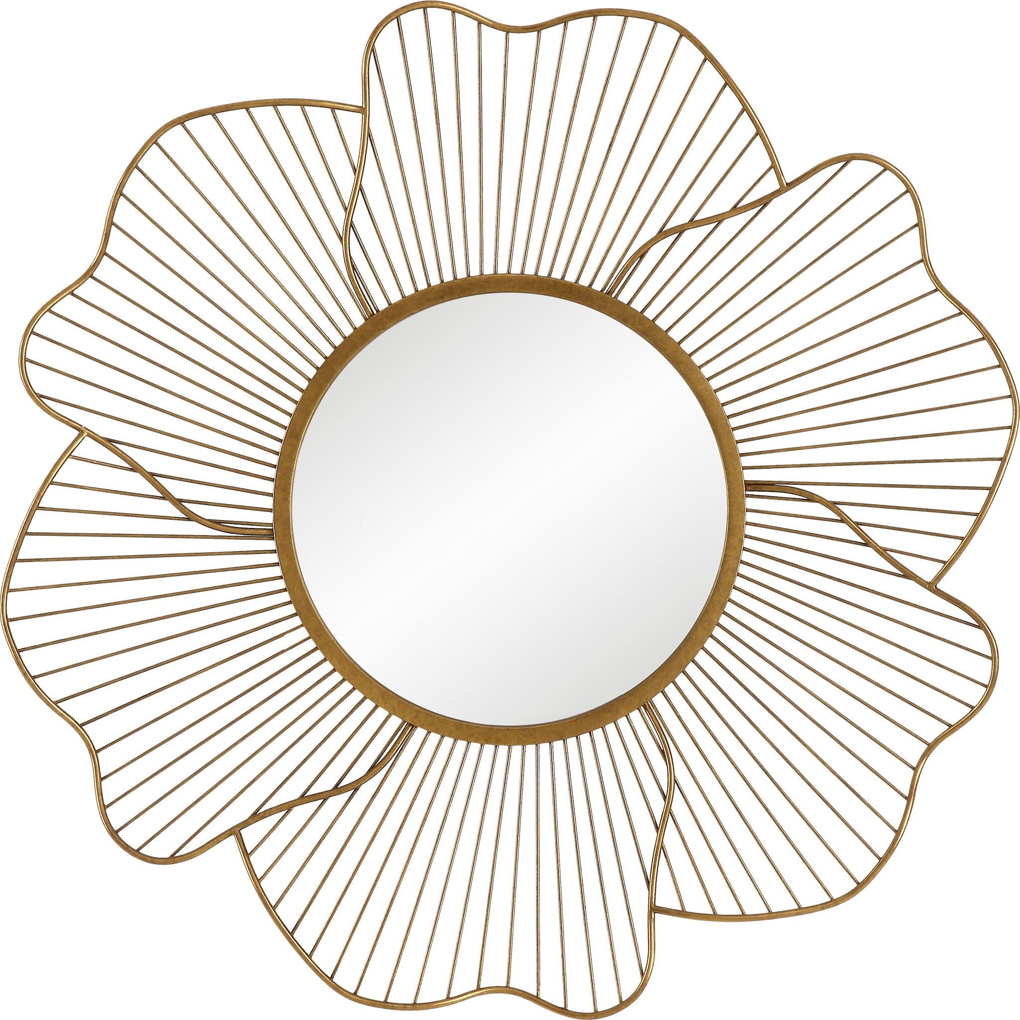 Blossom Gold Floral Mirror - Elegant Vintage Wall Decor for Bedroom, Living Room & Bathroom | Perfect for Home Decor, Wedding Gift & Photo Backdrop