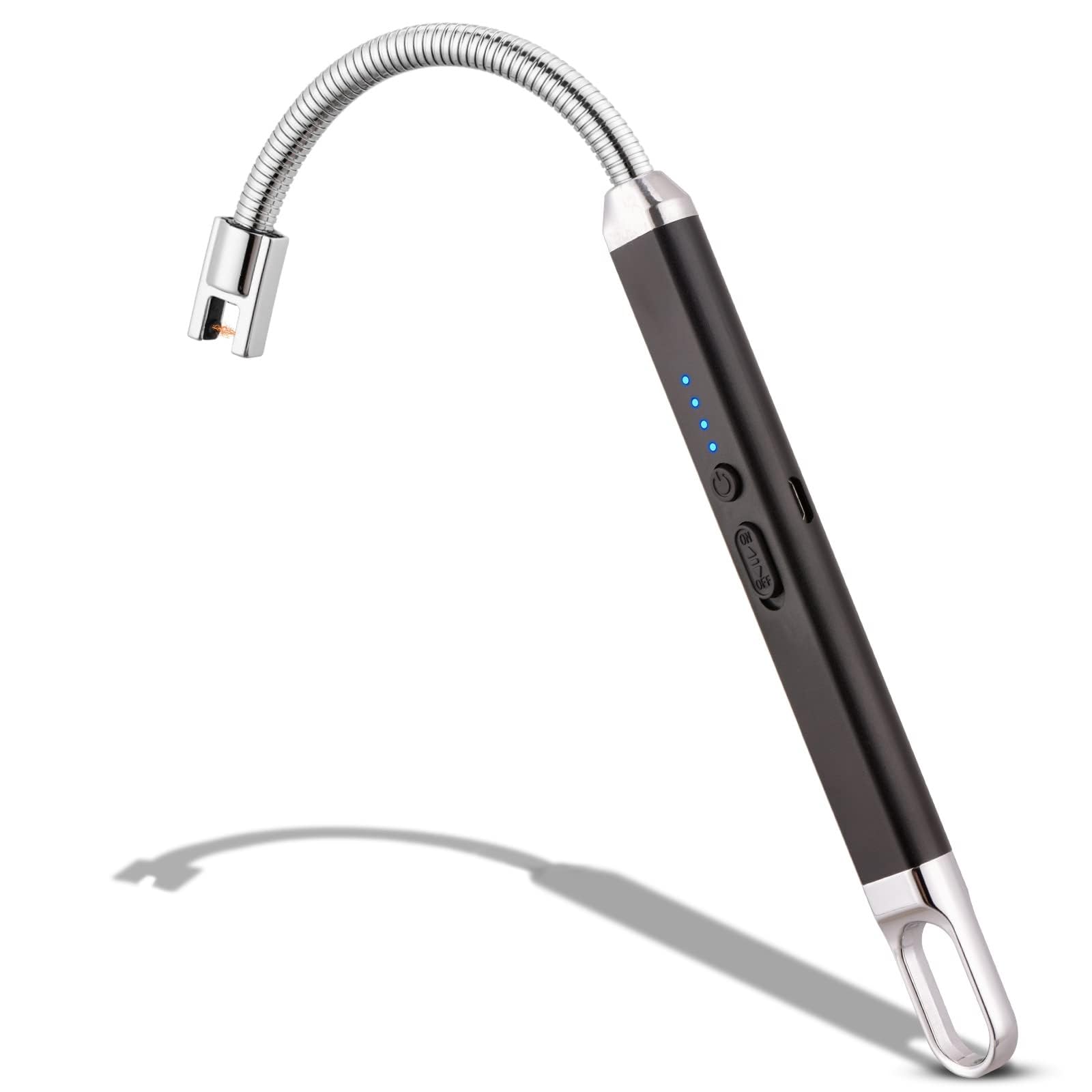 Rechargeable USB Arc Lighter - Windproof Electric Lighter for Candles, Camping, BBQ, Cigars & Outdoor Activities | Portable & Flameless Design (Gold) - Perfect for Home Use, Travel & Emergency Kits
