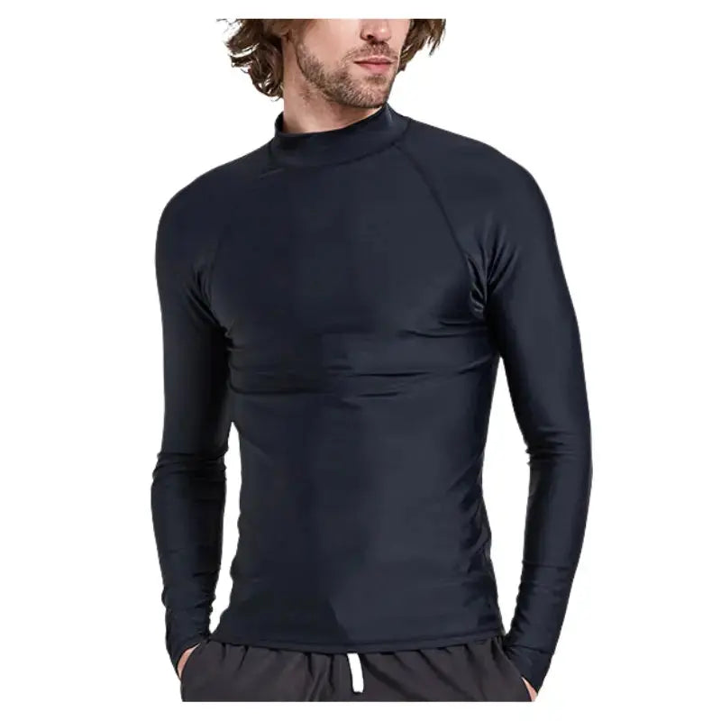 Men's Long Sleeve Rash Guard Swim Shirt - UPF 50+ Sun Protection for Swimming, Surfing & Water Sports | Quick Dry & Comfortable Fit