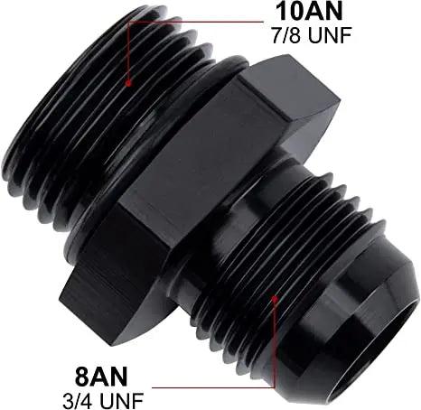 EVIL ENERGY AN Flare to AN ORB Male Fuel Rail Adapter Fitting - High Performance Fuel Line Connector for Racing, Turbo & Custom Automotive Applications