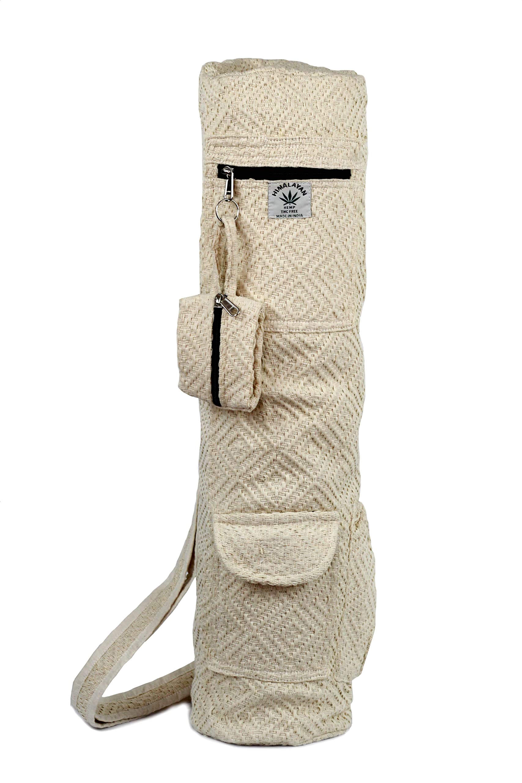 Eco-Friendly Hemp Yoga Mat Bag with Full-Zip - Fits Up to 26 Inch Mats - Perfect for Yoga, Pilates & Gym Workouts - Sustainable Yoga Mat Carrier for Active Lifestyles