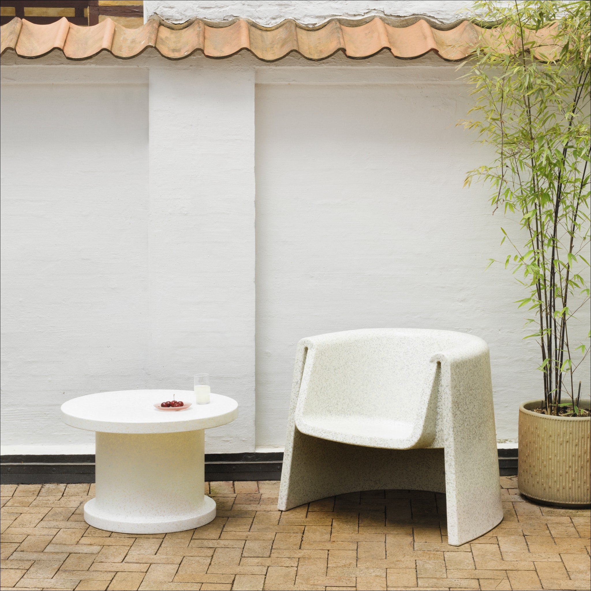 Normann Copenhagen Bit Coffee Table in White - Modern Minimalist Side Table for Living Room, Office & Lounge
