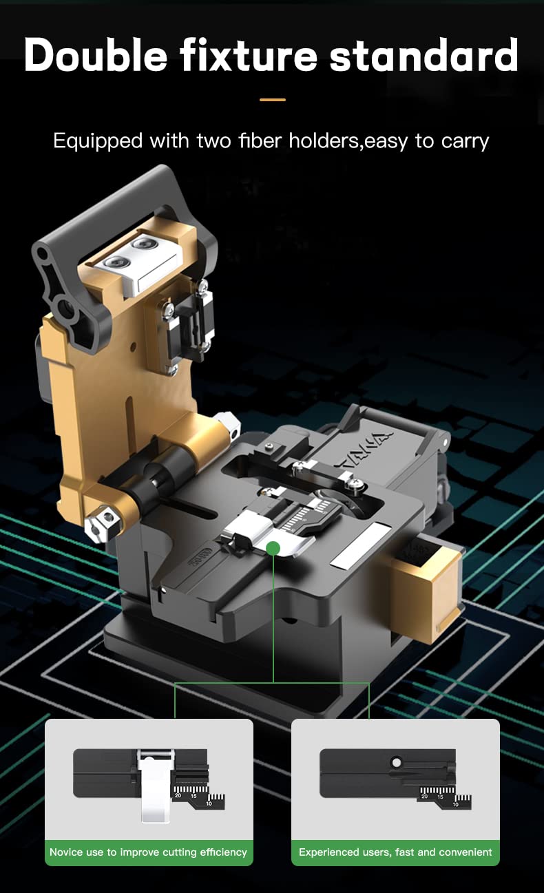 High Precision TAWAA FC-30 Fiber Optic Cleaver with 24 Surface Blade - Professional Splicing Tool for 48,000 Fiber Cleaves - Ideal for Telecom Installations & Network Maintenance