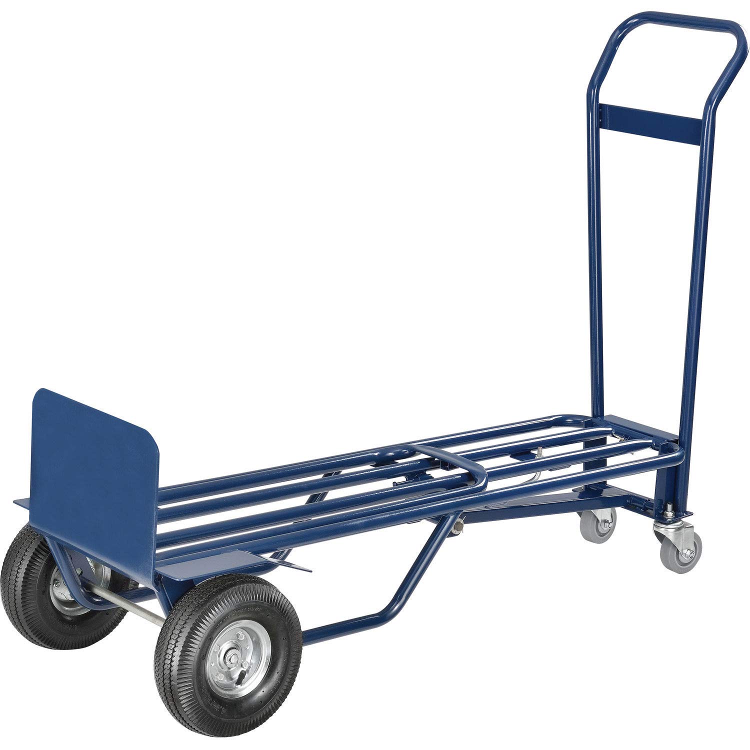 Global Industrial Heavy-Duty 3-in-1 Convertible Hand Truck with Pneumatic Wheels - Dolly, Cart & Platform Truck for Warehouse, Moving & Home Use
