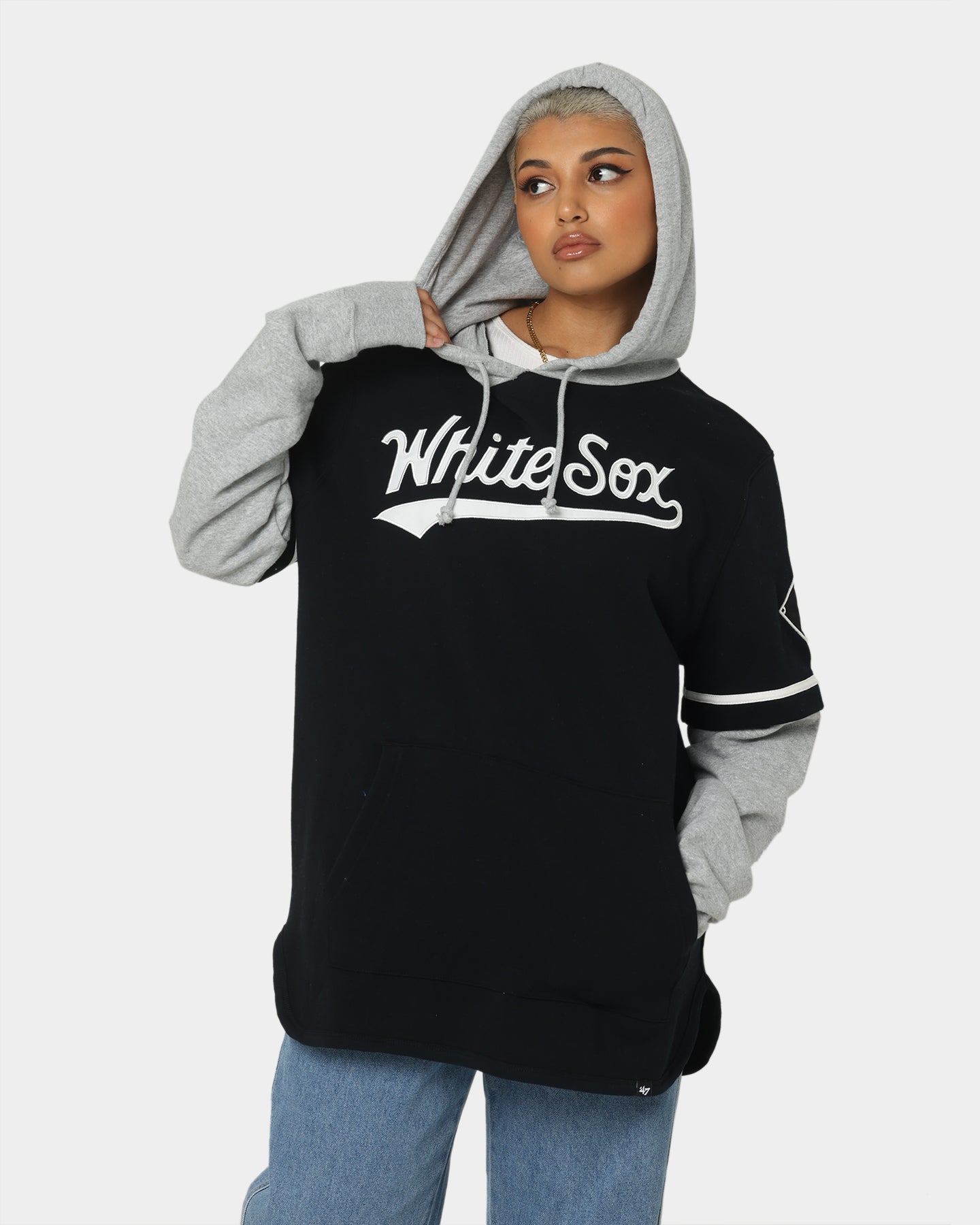 47 Brand Chicago White Sox Shortstop Hoodie - Jet Black | MLB Fan Apparel for Men & Women | Perfect for Game Day & Casual Wear
