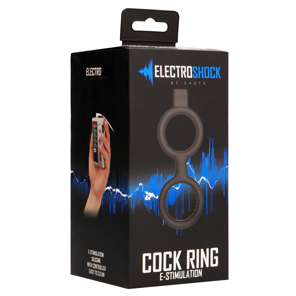 Electroshock E-Stim Cock Ring with Ball Strap - Rechargeable Penis Ring for Pleasure & Stamina - Perfect for Couples Play & Solo Exploration