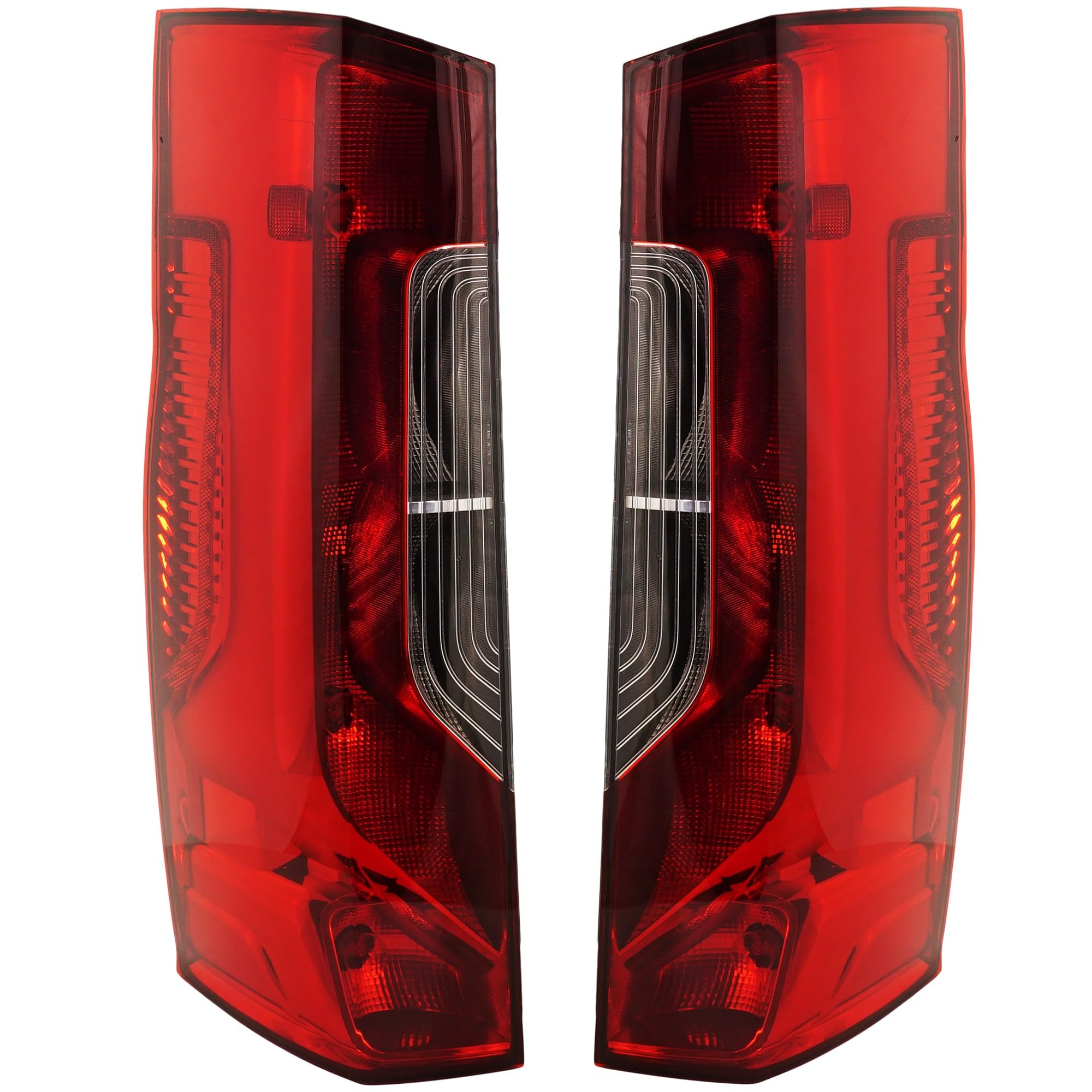 Go-Parts - Replacement Tail Lights Assembly for 2019-2022 Mercedes Benz Sprinter (Halogen, No LED) - Passenger & Driver Side Pair - Fits Extended/Standard Van Models - Perfect for Night Driving & Enhanced Safety
