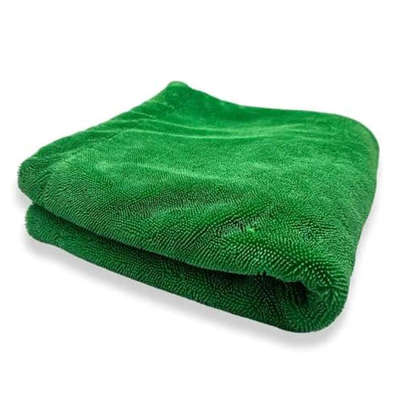 Green Goblin Twisted Loop Dual Force Microfiber Drying Towel - Ultra Absorbent Car Detailing Towel for Cars, Motorcycles & Windows - Streak-Free Cleaning & Shine