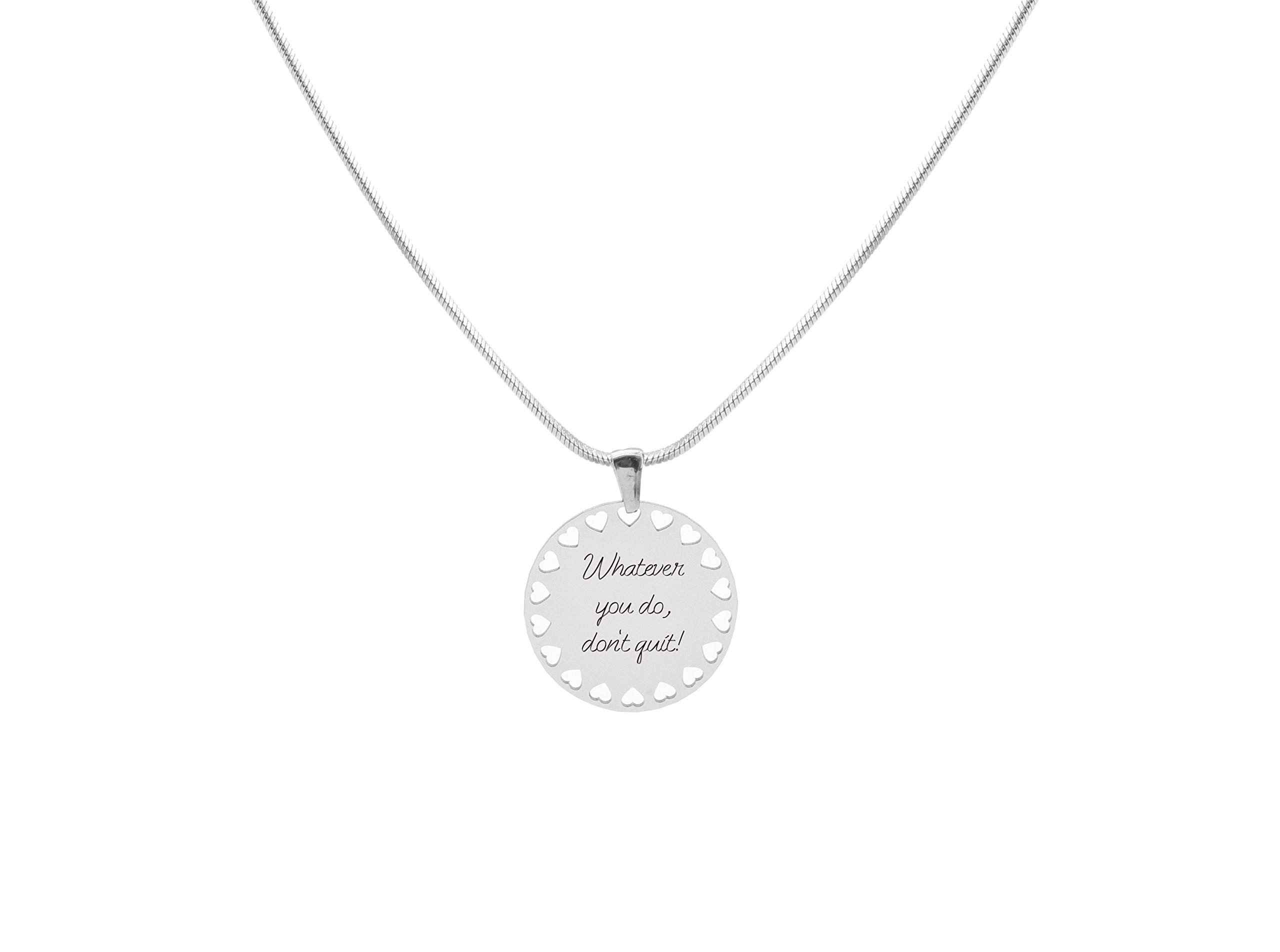 Hearts Inspirational Necklace for Women - Pink Box Sterling Silver Jewelry Gift for Her - Perfect for Valentine's Day, Anniversary & Special Occasions