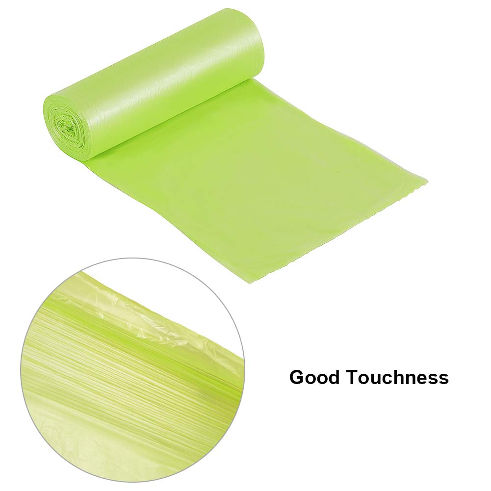 Biodegradable Trash Bags 4-6 Gallon - Eco-Friendly Compostable Garbage Bags, Strong Recycling Wastebasket Liners for Kitchen, Bathroom, Office & Car (100 Count, Green) - Perfect for Sustainable Home & Commercial Waste Disposal