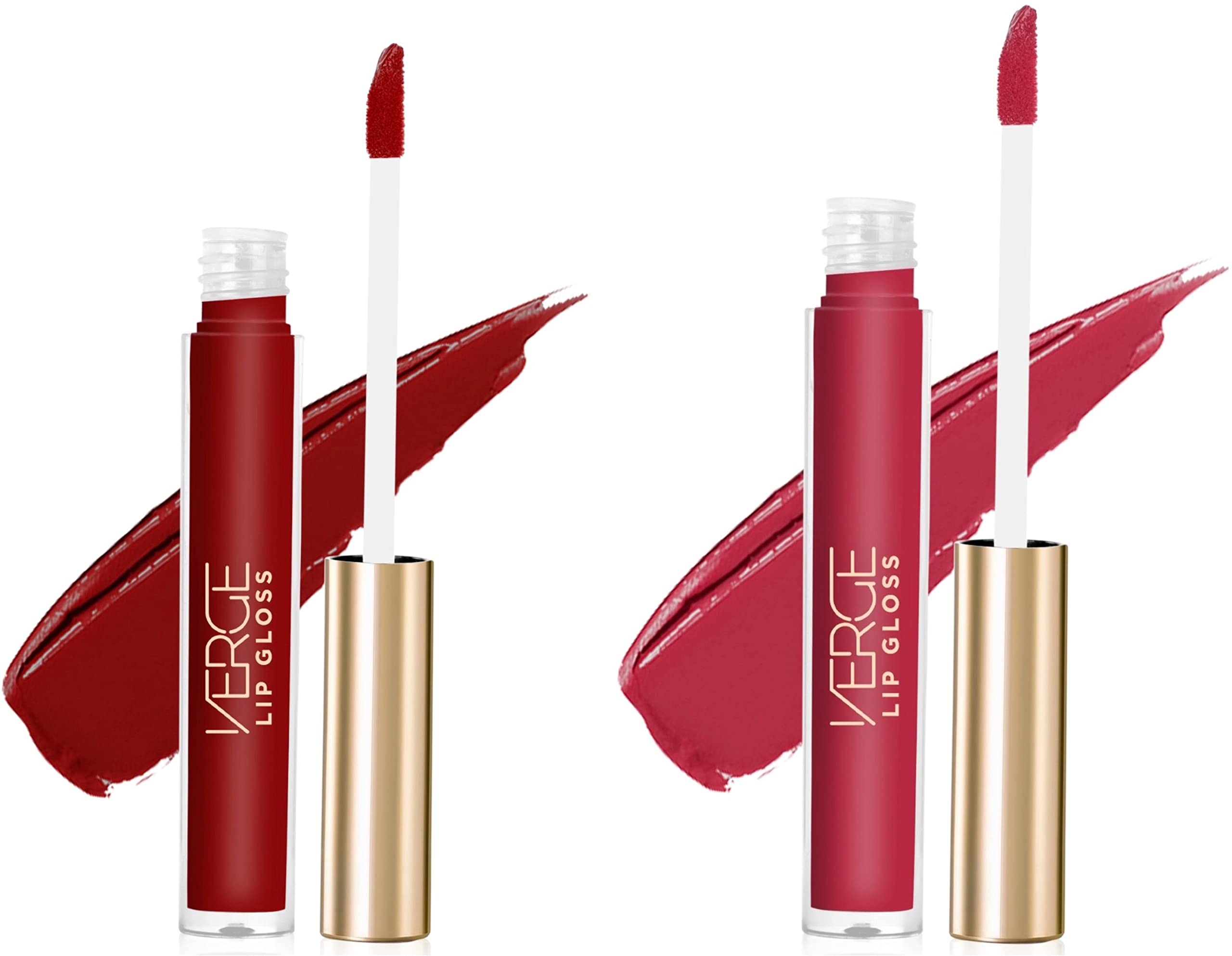 VERGE Gloss Lip Cherry Burst - Long Lasting Satin Lipstick for Women, Hydrating & Non-Sticky Lip Gloss, Perfect for Date Night & Special Occasions