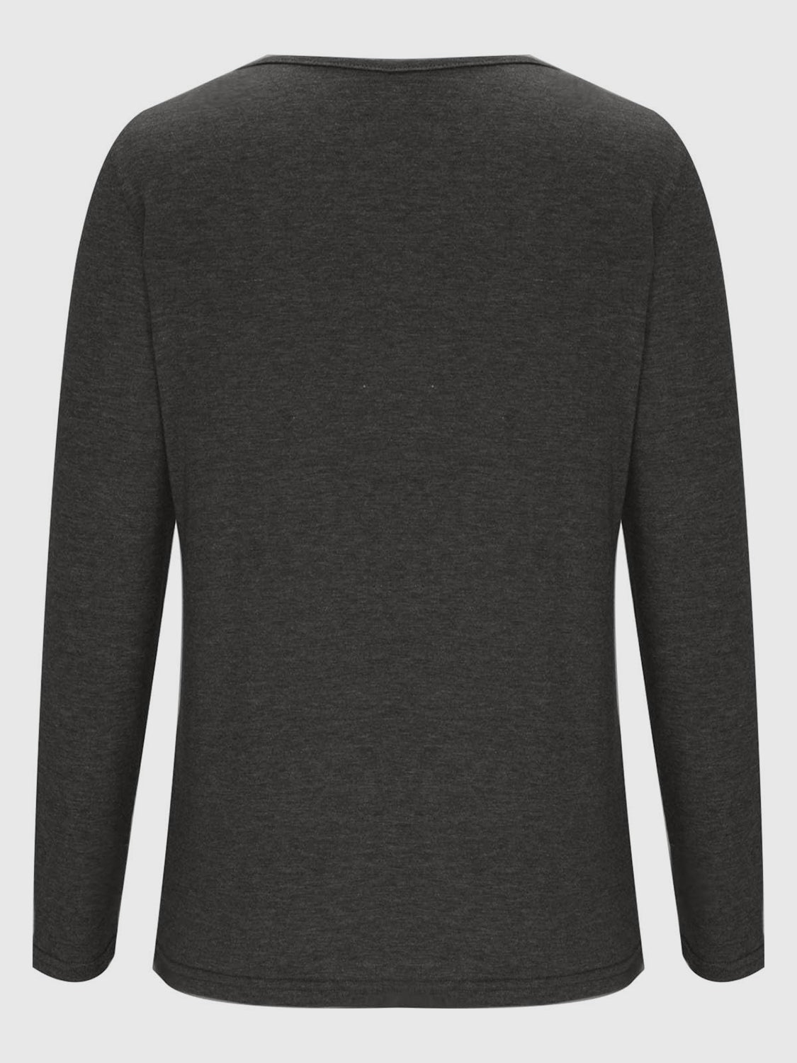 Crisscross V Neck Long Sleeve T-Shirt for Women - Soft Stretchy Casual Top - Perfect for Work, Date Night & Everyday Wear