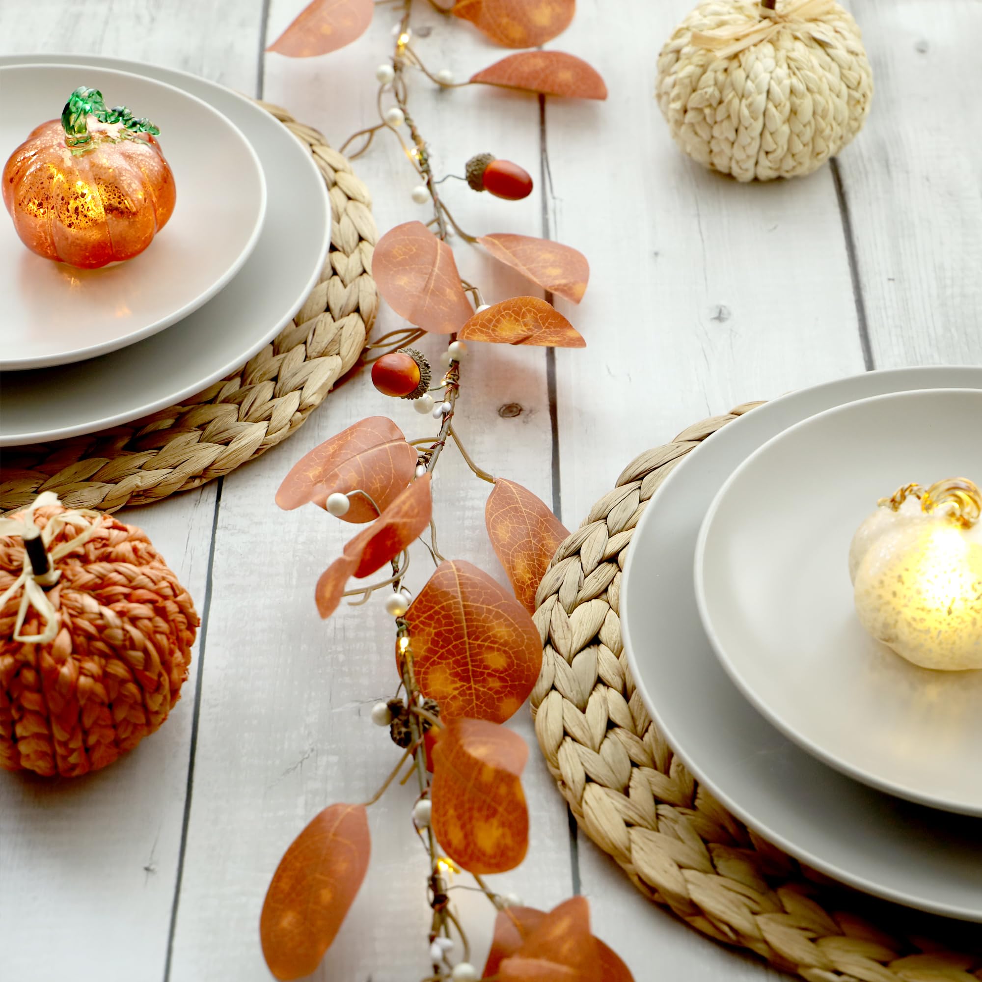 Fall Fairy Lights - Battery Operated String Lights for Thanksgiving & Indoor Decor (Acorn Garland) - Perfect for Home & Party Decorations
