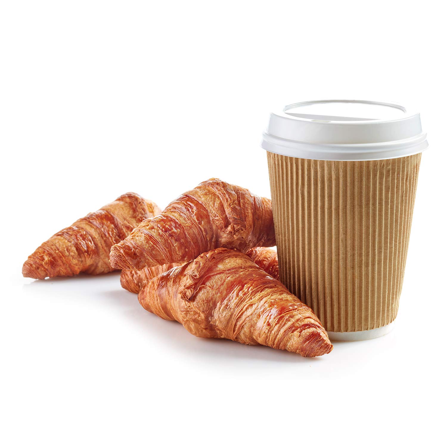 300 Pack 10 oz Insulated Kraft Ripple Paper Hot Cups with Lids - Disposable Coffee Cups for Hot Beverages, Travel, Office, Cafes & Takeout - Eco-Friendly & Leak-Proof Design