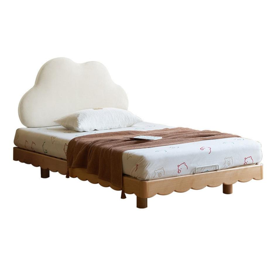 Solid Beech Wood Kids Platform Bed - No Headboard, Eco-Friendly & Sturdy for Toddler & Children's Bedroom - Perfect for Small Spaces & Montessori Style Rooms