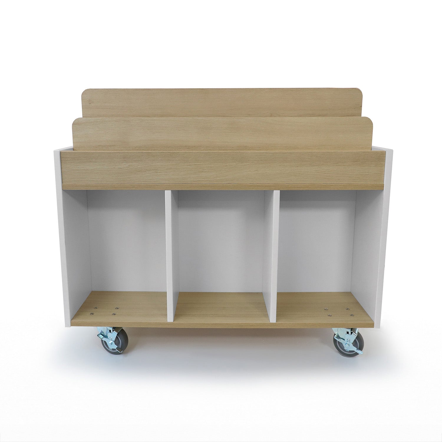 Elevated™ Mobile Book Storage Island WB1937 - Rolling Book Cart with Wheels for Home, Office, or Classroom Organization