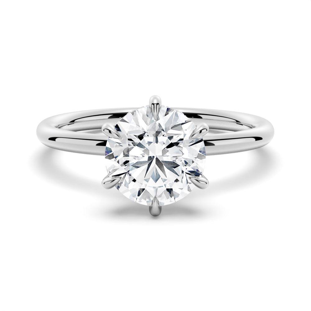 6-Prong Solitaire Moissanite Engagement & Wedding Ring Set for Couples with Matching Men's Band - Perfect for Proposals, Anniversaries & Romantic Occasions