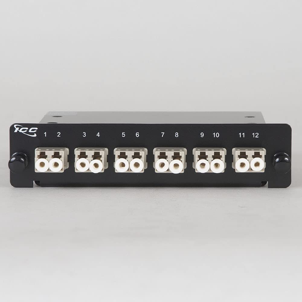 ICC Classic LC-MPO Fiber Optic LGX Compatible Cassette - Beige Multimode Adapters with 12 OM1 Fibers for High-Speed Data Center & Network Connectivity