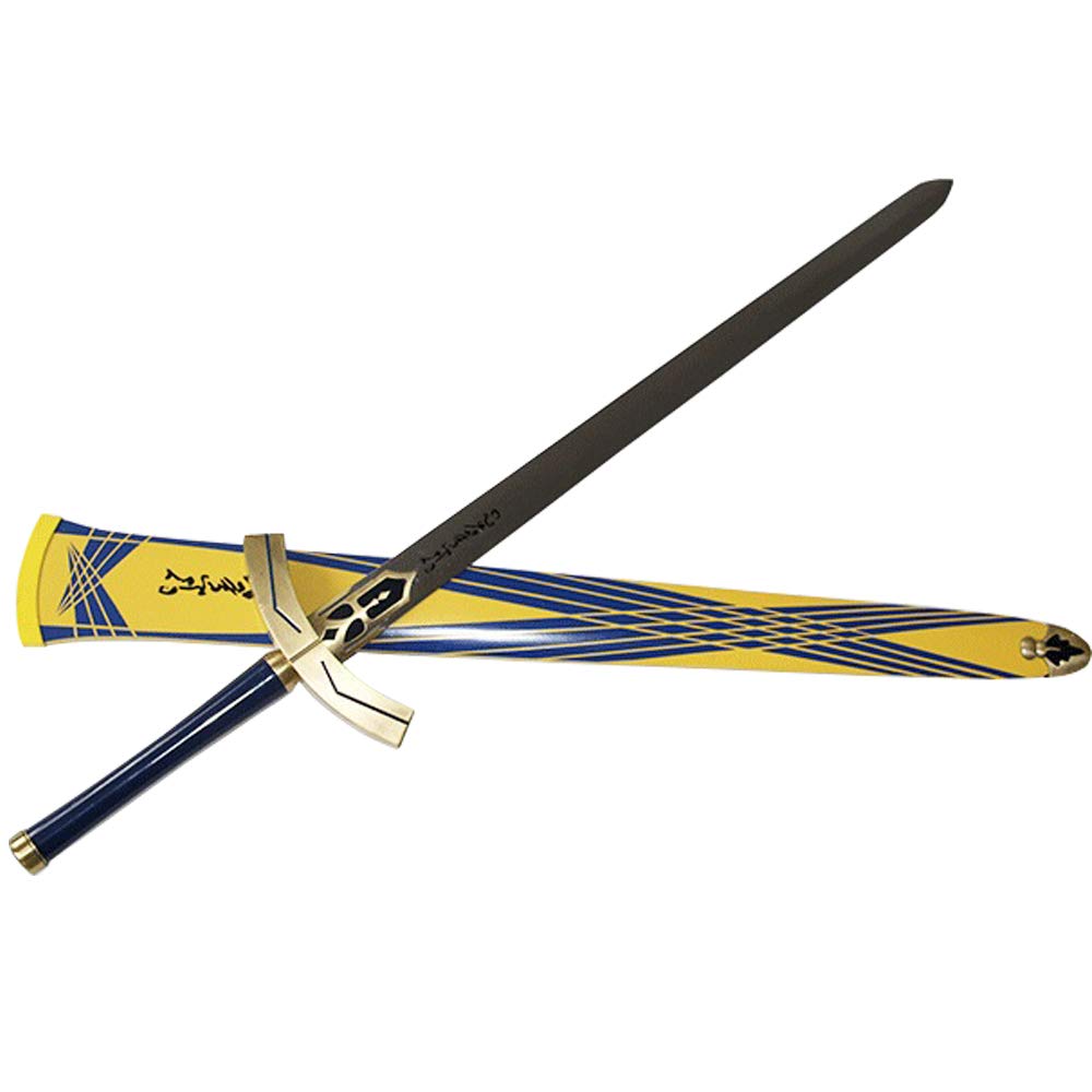 Fate Stay Night Saber Excalibur Sword - Anime Cosplay Replica from Fate Grand Order | Japanese Steel Sword with Yellow Handle | Perfect for Cosplay, Collection, and Display