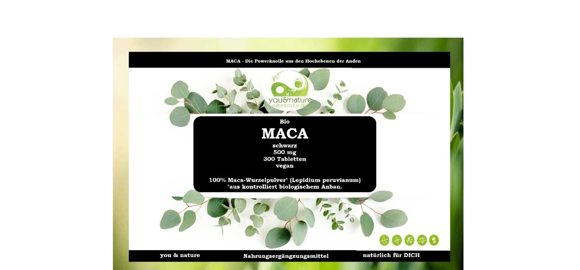 Organic Maca Root Powder 500mg - 300 Vegan Capsules, Non-GMO, Gluten-Free for Energy & Vitality - Boost Stamina, Hormone Balance & Libido - Perfect for Athletes, Fitness & Wellness Enthusiasts