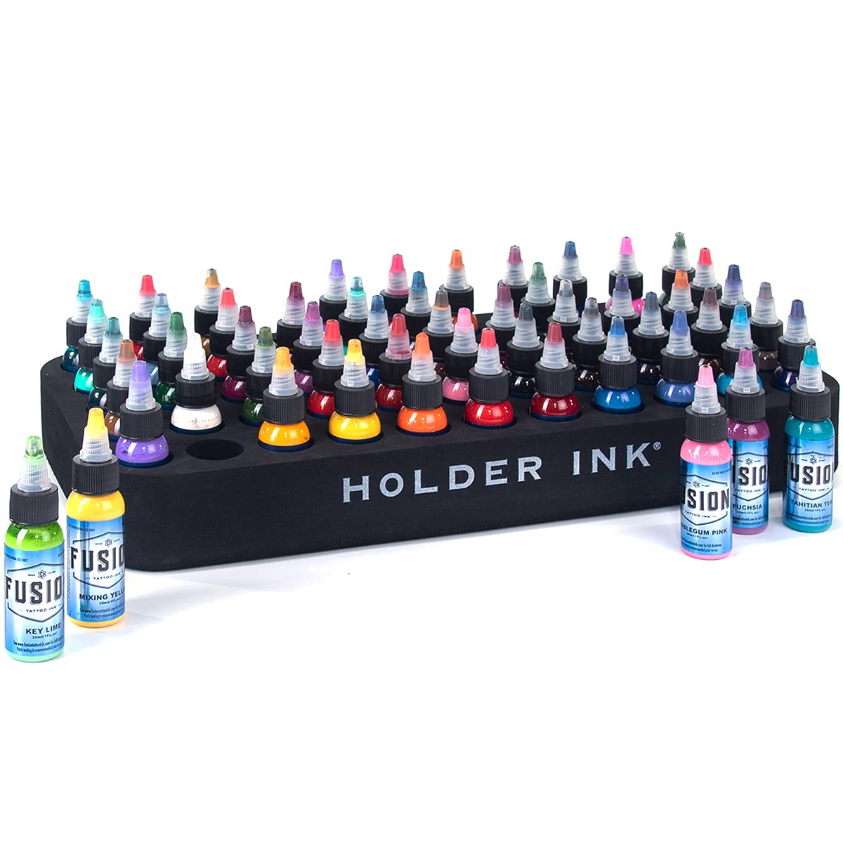Holder Ink® Tattoo Ink Travel Case - Portable Organizer for 1oz Bottles (Holds 55 Ink Bottles) | Perfect for Tattoo Artists On-The-Go & Studio Organization