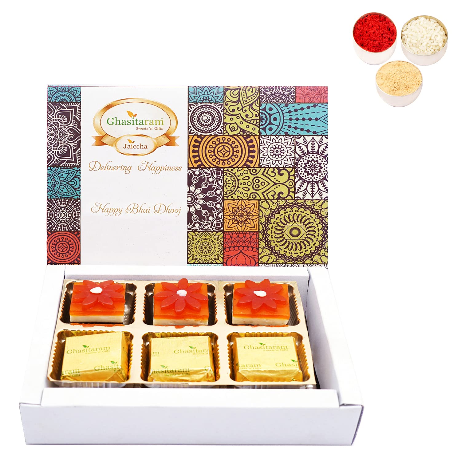 Premium Diwali Gift Box - Assorted Indian Sweets & Bites (6-Piece Set) | Perfect for Bhaidhooj, Festive Gifting & Family Celebrations