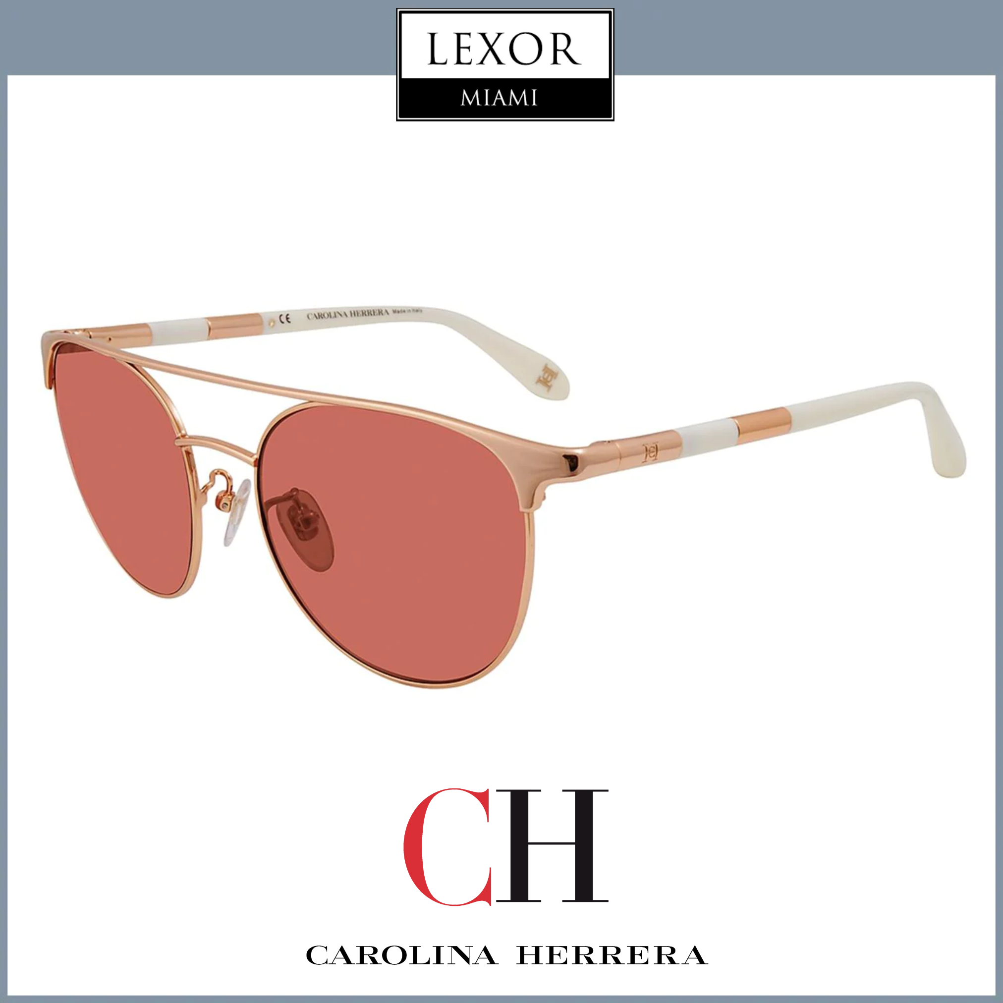 Carolina Herrera SHN051M 08FC 57 Women's Fashion Sunglasses - UV Protection, Stylish Design for Outdoor Activities, Beach & Driving