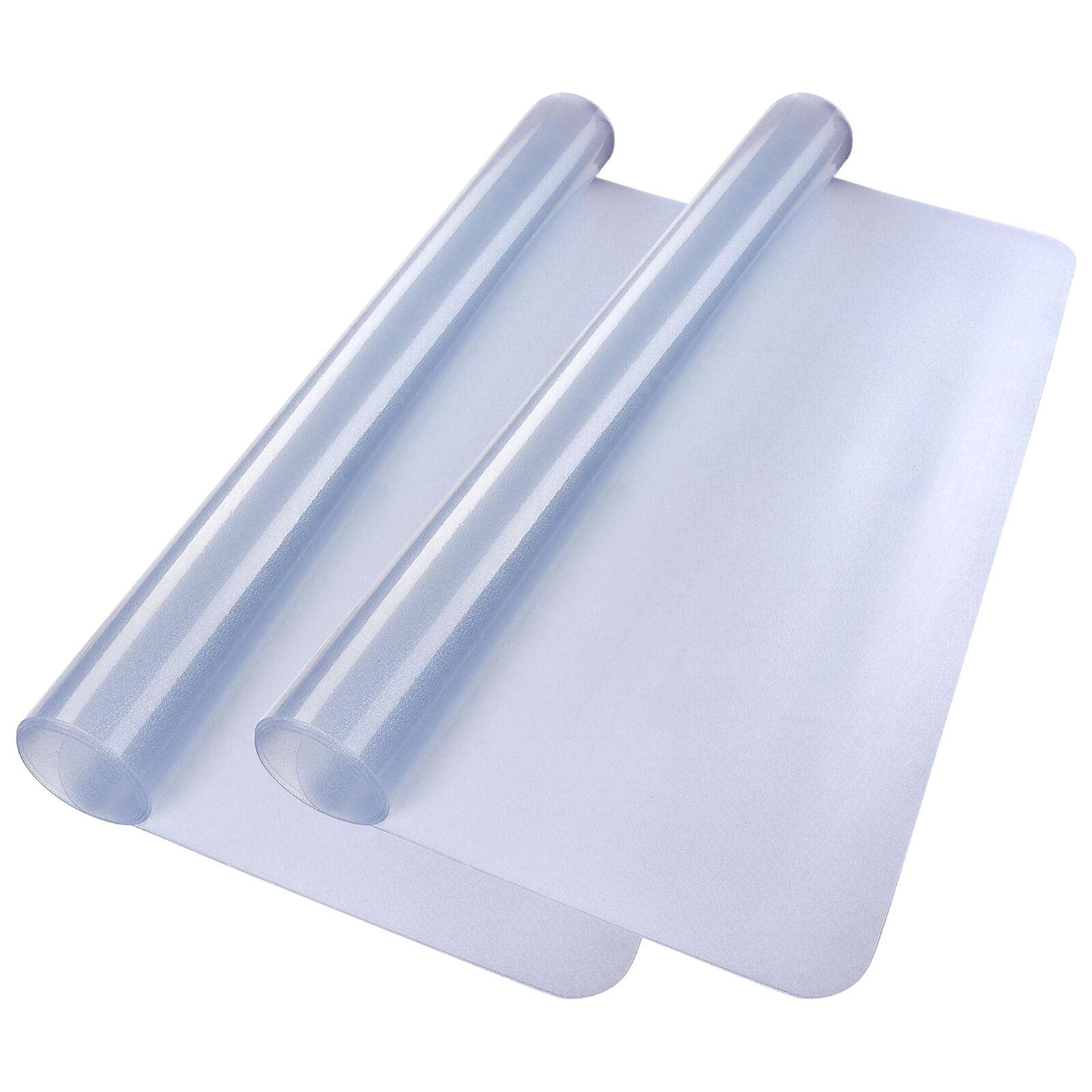 2 Pack Rectangle PVC Floor Mat Protector for Hardwood Floors & Office Desks - 60