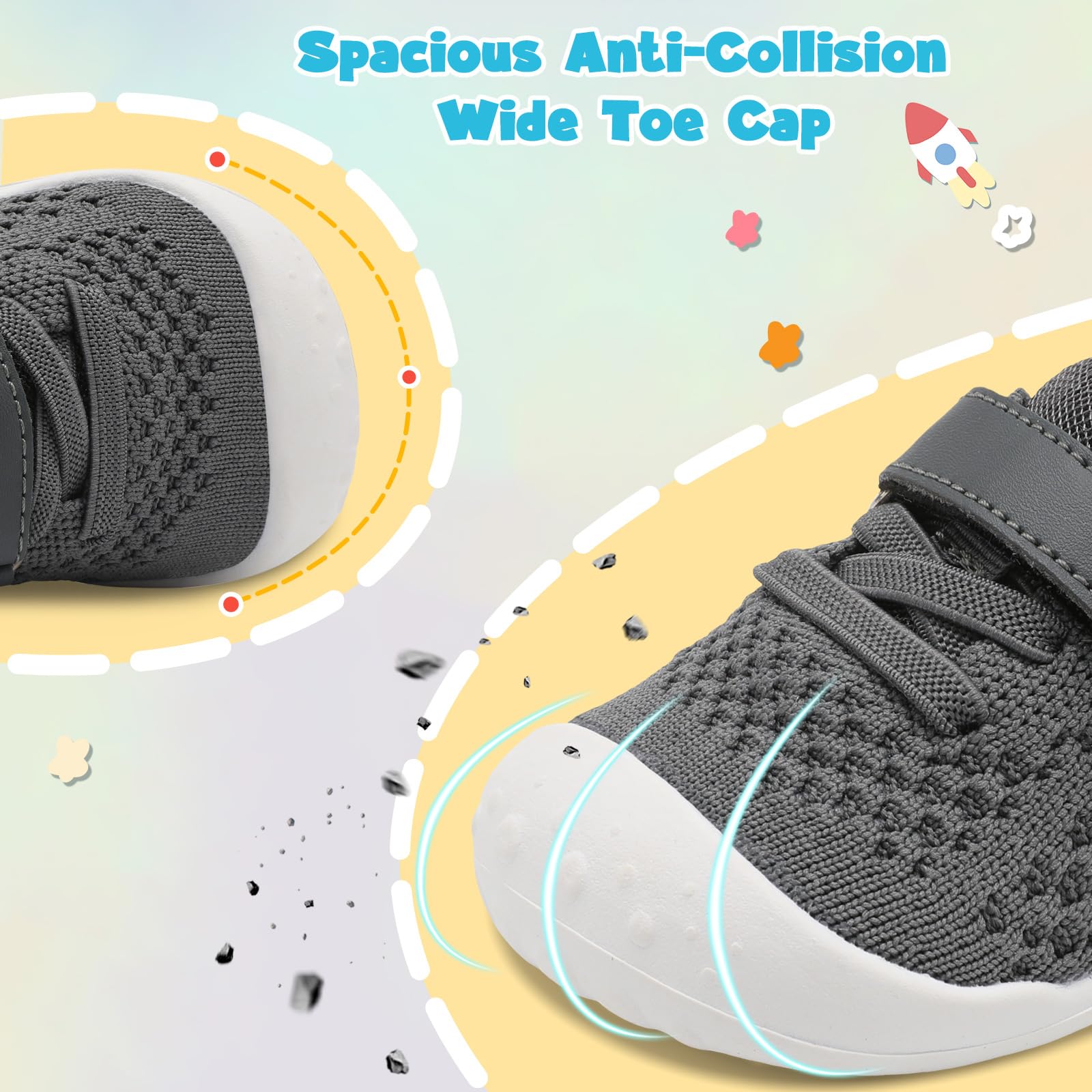 LeIsfIt Baby Walking Shoes for Girls & Boys - Soft Sole Non-Slip First Walkers - Lightweight Infant Sneakers for Early Steps - Perfect for Indoor Play, Outdoor Adventures & Special Occasions