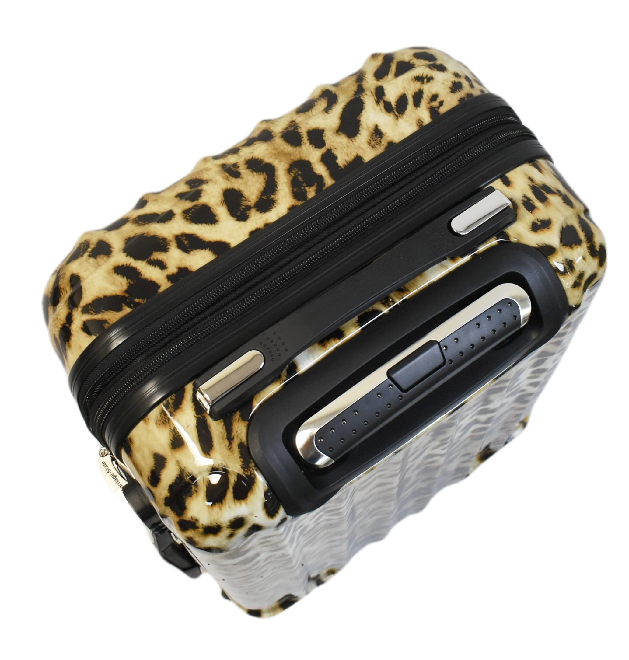 Expandable Hardside Spinner Luggage with TSA Lock - Leopard Print Suitcase for Travel, Business Trips & Vacations | Durable & Stylish Carry-On or Checked Bag