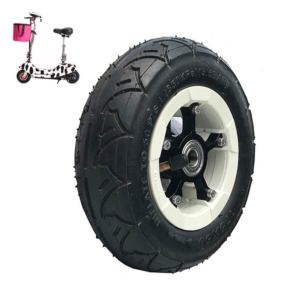 8-Inch 200X50 Pneumatic Wheels with Aluminum Alloy Spokes - Durable Plastic Wheels for Skateboards & Balance Boards - Perfect for Outdoor Sports, Commuting & Stunt Riding