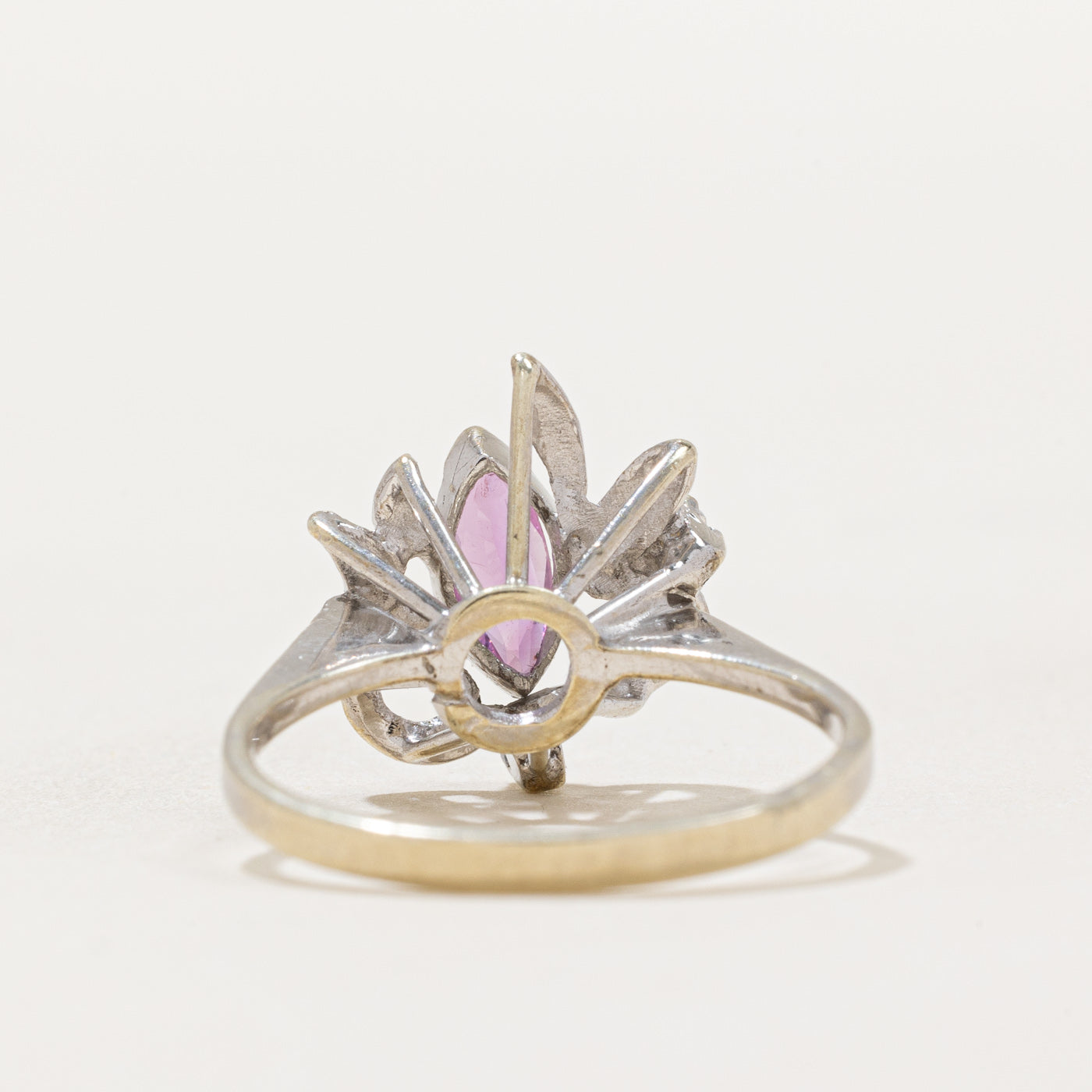 Exquisite Marquise Cut Ruby & Diamond Cocktail Ring - 0.40ct Ruby & 0.02ctw Diamonds - Size 8 - Perfect for Evening Parties, Weddings & Special Occasions