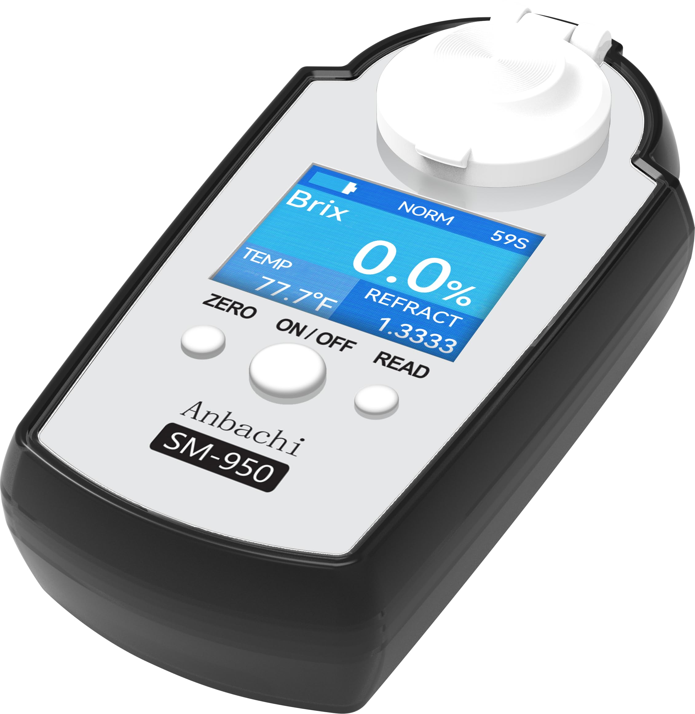 Digital Refractometer 0-95% Brix Tester - High Accuracy Sugar Content Meter for Beverages, Kombucha, Fruit Juice, Honey & Maple Syrup | Portable Refractive Index Analyzer | Perfect for Home Brewing, Winemaking & Food Processing