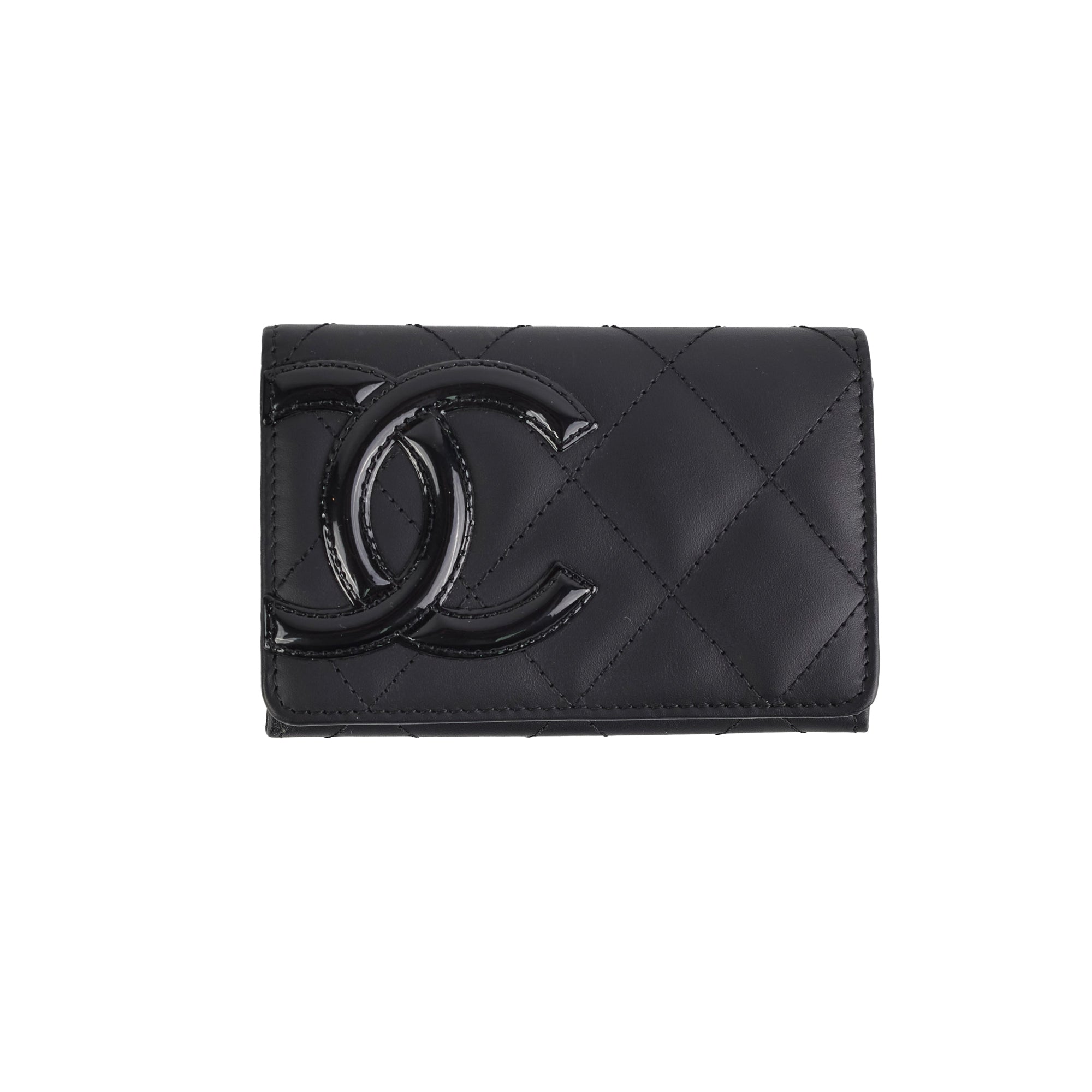 Authentic Chanel Black Lambskin Leather Card Holder Wallet - Luxury Slim Credit Card Case for Women - Perfect for Everyday Use & Travel Accessories