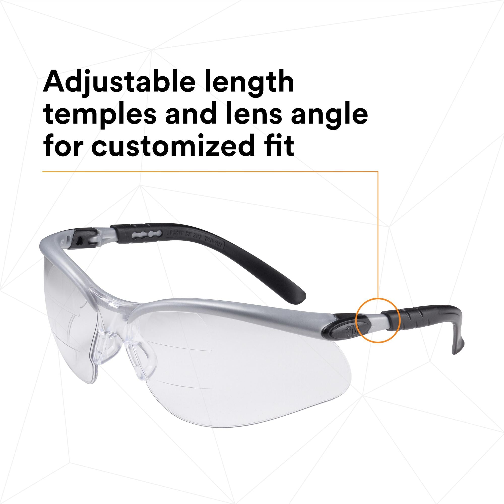 3M BX Dual Reader Protective Eyewear 11457-00000-20 - Clear Anti-Fog Safety Glasses for Reading & Work - Perfect for Lab, Construction & DIY Projects
