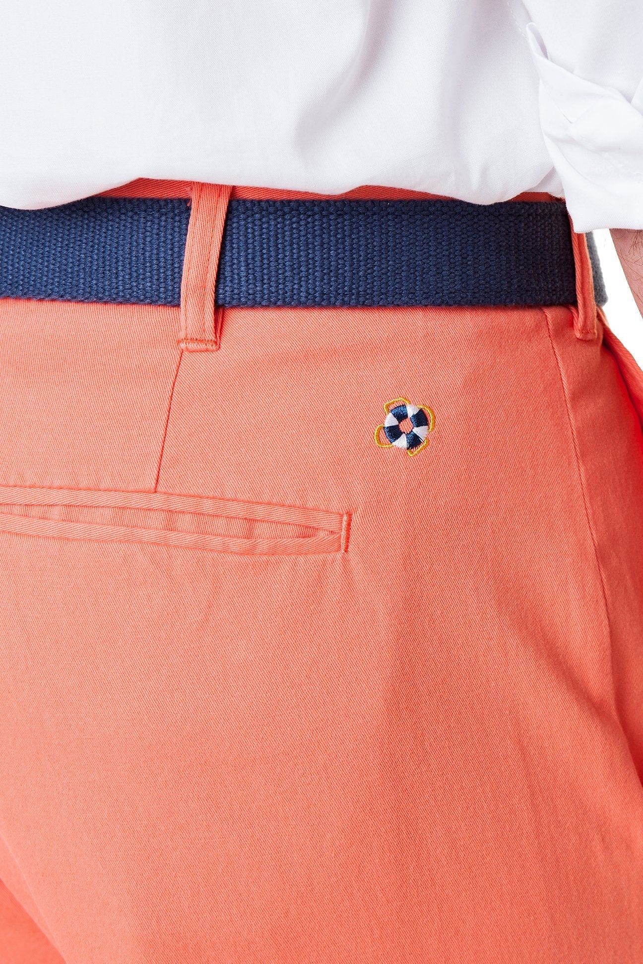 Stretch Twill Harbor Pants in Coral - Comfortable Women's Casual Trousers for Work, Travel & Everyday Wear