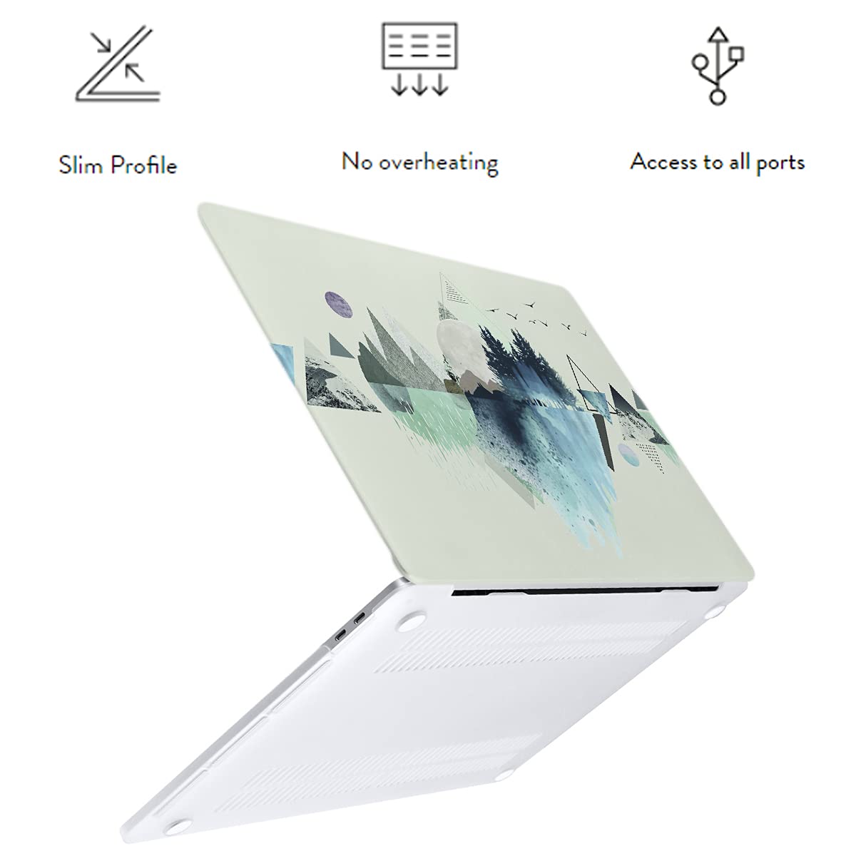 LanBaiLan Protective Case for MacBook Air 13-inch (2020 Model) - Shockproof Rubber Coated Plastic Cover with Retina Display & Touch ID Access - Perfect for Work, Travel, and School Use