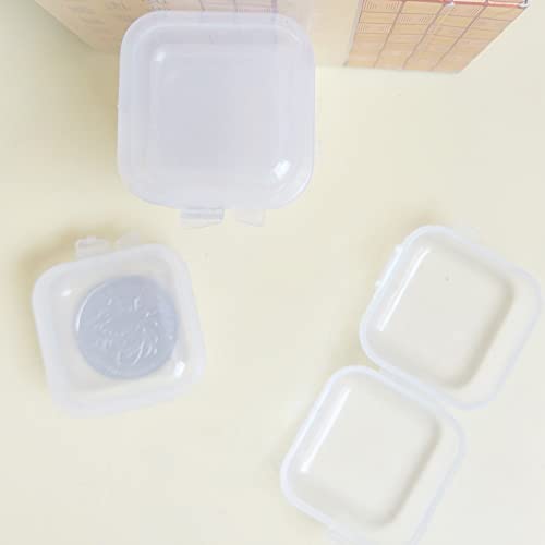 WOIWO 20-Pack Clear PP Plastic Earplug Storage Boxes - Small Jewelry Organizer for Ear Studs, Electronic Accessories & Mini Items | Portable Empty Cases for Travel, Home & Office Organization